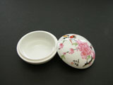 Porcelain Box for Seal Ink Paste - Peach Flower