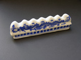 Blue and White Porcelain Brush Rest with Dragon Pattern
