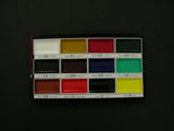 12 traditional Japanese painting color cakes