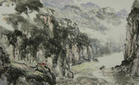 SS0004 Down to Jiangling(Li Po's Peom)