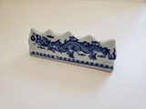 Blue and White Porcelain Brush Rest w/ Dragon Pattern(4 slots)