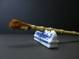Collectible Rooster Feather Brush with Duddha Bamboo Handle