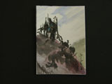 ACEO-L0018 Horse Rider Cathedral