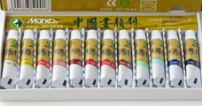 Marie\\'s 12 Color Chinese Painting Colours in Small 5ml none-metal tubes