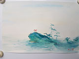 Gift Painting 125 Hand-painted Seascape 6x9 Card #1