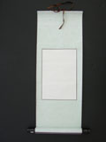 Blank Hanging Silk Scroll 29"x11" SM-011 Mint Silver