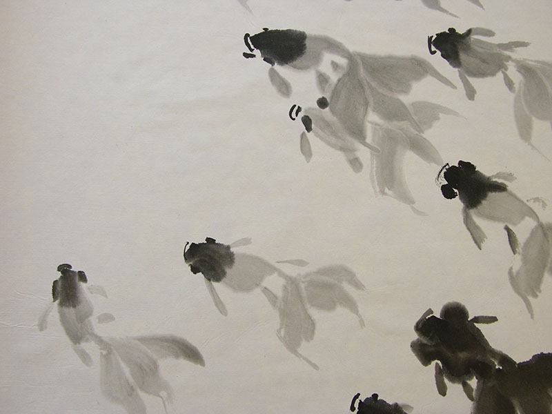 5 Pcs Painting Flower Bird Brush+5PC Xuan Paper+1Pc BAMBOO Roll+1Pc FELT MAT 