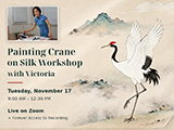 Red-Crowned Crane Gongbi on Silk Workshop with Victoria 1117
