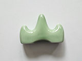 Celadon Porcelain Brush Rest – 2-Slot Bi-Shan Brush Mountain