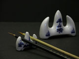 Blue and White Porcelain Brush Rest(2 slots)