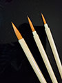 3 Synthetic Fine Point Brushes for Gongbi Painting: Magical Liner for Smooth Curved Lines