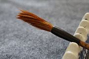 Chicken Rooster Feather Brush with Bamboo Handle