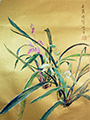 Two Exquisite Orchids on Golden Xuan (2022)