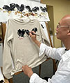 5 Crows in a Row – One-of-a-Kind Hand-Painted Long-Sleeve Shirt