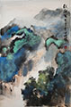 Pouring Ink Landscape in Zhang Daqian Style (2021)
