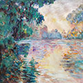 Monet's Morning on the Seine on Silk(2022)