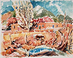 El Sangre de Cristo Mountain after Victor Higgins 5x7