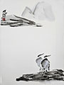 A Pair of Blue Herons Standing by Water(2023) #1