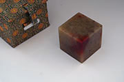 4cm 1-1/2" Indian Soapstone with box