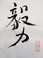 Kanji Calligraphy on Shikishi Board - perseverance #4