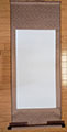 Blank Hanging Silk Scroll LG 59x23 - Brown Silver