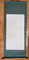 Blank Hanging Silk Scroll LG 59x23 - Teal Silver