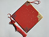 6.5" Red Diamond Hanging Board with Tassel for Chinese Calligraphy