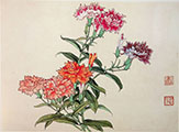 Carnation Gongbi Painting with Victoria 0414