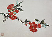 Flowering Quince Gongbi Painting with Victoria - May 19th