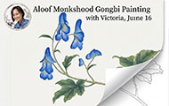 Monkshood Gongbi Painting Class with Victoria 0616