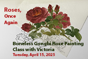 Roses Boneless Gongbi Painting Class with Victoria (Recording)